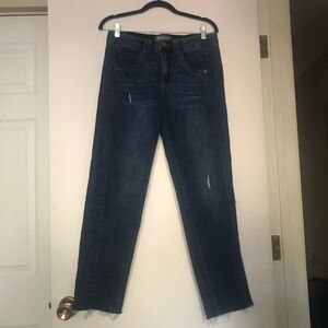 Democracy Jeans “Ab"solution sz 2 dark Indigo Denim elastic waist Tummy Tech